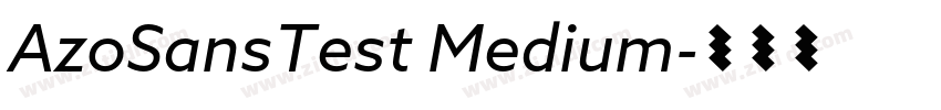 AzoSansTest Medium字体转换